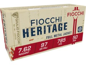 Fiocchi Pistol Shooting Dynamics Handgun Ammunition 7.62x38mmR 97 gr FMJ 1082 fps 50/box