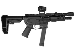 Shark Coast "Midnight" Pistol Bundle 9mm Luger 33rd Glock Style Magazine 5'' Threaded Barrel Vortex Red Dot/Streamight Protac