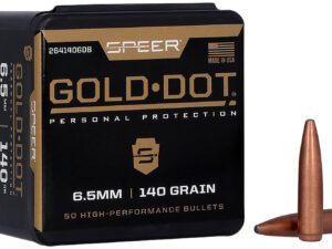 Speer 264140 Gold Dot  6.5mm .264 140 GR Soft Point 50 Box