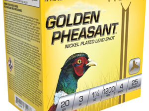 Fiocchi 203GP4 Golden Pheasant Extrema 20Gauge 3" 1 1/4oz 4Shot 25 Per Box/10 Case