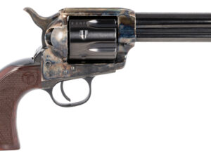 Taylors & Company 550812 Smoke Wagon  45 Colt (LC) Caliber with 4.75" Blued Finish Barrel, 6rd Capacity Blued Finish Cylinder, Color Case Hardened Finish Steel Frame & Checkered Walnut Grip