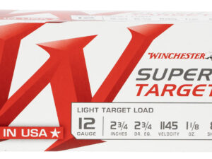 Winchester Ammo TRGT128VP Super-Target Light Target Value Pack 12 Gauge 2.75" 1 1/8oz 8 Shot 100/Box