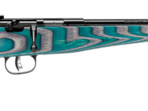 Savage Arms 13802 Rascal Minimalist Youth 22 LR 1rd 16.12" Matte Black Threaded Barrel, Satin Black Carbon Steel Receiver, Gray & Teal Hybrid Boyd's Minimalist Laminate Stock, Right Hand
