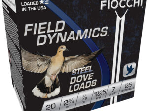 Fiocchi 20DLS7 Field Dynamics Dove & Quail 20Gauge 2.75" 7/8oz 7Shot 25 Per Box/10 Case
