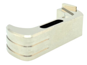 Cross Armory CRG5MCSV Mag Catch  Extended Compatible w/Glock Gen4-5 Silver Anodized Aluminum