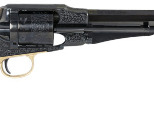 Taylors & Company 550761 Remington Conversion LawDawg 45 Colt (LC) Caliber with 8" Barrel, 6rd Capacity Cylinder, Overall Blued Engraved Finish Steel & 2-Piece Ivory Grip