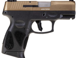Taurus 1G2C93A12 G2C  Compact Frame 9mm Luger 12+1 3.26" Matte Stainless Steel Barrel, Burnt Bronze Serrated Alloy Steel Slide, Black Polymer Frame w/Picatinny Rail & Polymer Grip, Right Hand