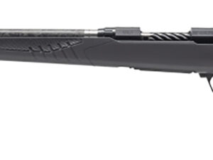 Savage Arms 57719 110 UltraLite Full Size 6.5 PRC 2+1 24" Carbon Fiber Threaded Barrel, Black Melonite Drilled & Tapped Stainless Steel Receiver, Adj AccuStock Matte Gray Synthetic Stock, Left Hand