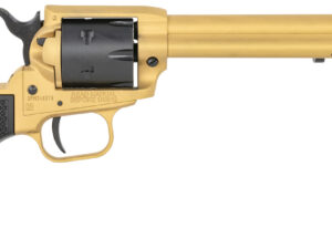 Heritage Mfg RR22S6 Rough Rider  22 LR 6 6.50", Gold Cerakote Barrel, Black Satin Cylinder, Gold Cerakote Steel Frame, Black Polymer Grips Features Black Accents