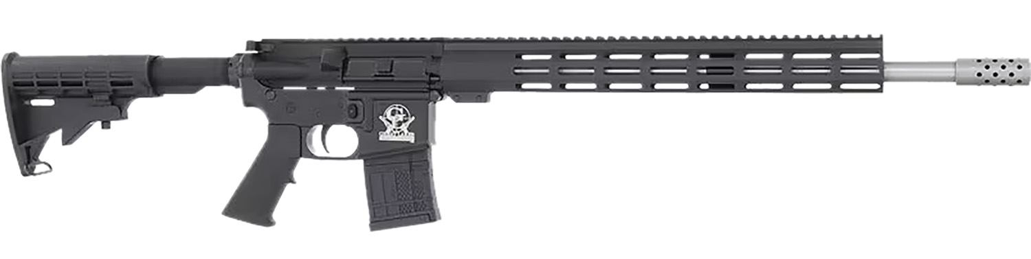 Great Lakes Firearms AR-15 450 Bushmaster 5+1 18" Stainless Barrel, Black Rec, A2 Grip, Carbine Stock, Compensator