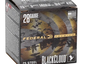 Federal PWBX2854 Black Cloud FS 28Gauge 3" 3/4oz 4Shot 25 Per Box/10 Case