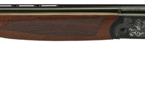 Iver Johnson Arms IJ60020 IJ600  20 Gauge Break Open 3" 2rd 28" Over/Under Vent Rib Barrel, Matte Black Chromed w/Engraving Steel Receiver, Fixed Walnut Checkered Wood Stock & Forend