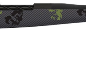 Fierce Firearms TWROG270WIN24BF Twisted Rogue 270 Win 24" Armour Lube Black Steel Threaded Barrel, Drilled & Tapped Steel Receiver, LR Negative Comb Forest Camo Carbon Fiber Stock