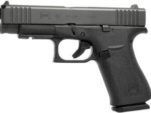 Glock PA4850201FR G48  Slim Compact Frame 9mm Luger 10+1 4.17" Black GMB Barrel, Black nDLC Serrated Steel Slide, Black Polymer Frame w/Beavertail & Front Rail, Black Textured Polymer Grip, Right Hand
