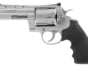 Colt Mfg ANACONDASP4RTS45C Anaconda  45 Colt (Long Colt) 6rd Shot 4.25" Stainless Vent Rib Barrel, Cylinder & Frame, Black Grip