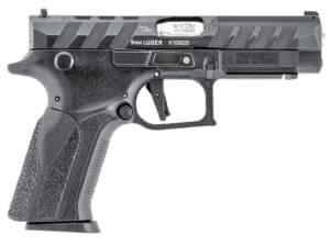 Grand Power 8588005808668 Q100 Mk23 9mm Luger 15+1 4.25" Stainless Rotating Barrel, Black Steel Optic Ready/Serrated Slide, Black Steel Frame w/Accessory Rail & Beavertail, Textured Grip