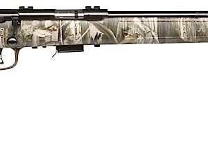 Savage Arms 96711 93R17 Camo Full Size 17 HMR 5+1 21" Matte Black Button Rifled Barrel, Matte Black Drilled & Tapped Carbon Steel Receiver, Next G-1 Fixed Synthetic Stock, Right Hand