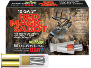 Brenneke SL123RMS Red Magic  12Gauge 3" 1oz Sabot Slug Shot 5 Per Box/50 Case