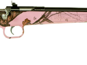 Crickett KSA2161 Youth  22 LR 1rd 16.12" Blued Single Shot Barrel, Blued Stainless Steel Receiver, Mossy Oak Pink Blaze Fixed Synthetic Stock, Right Hand