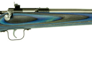 Crickett KSA2223 Youth  22 LR 1rd 16.12" Stainless Steel Barrel, Fixed Front/Adjustable Rear Peep Sights, Blue Laminate Stock w/11.5" LOP, Rebounding Firing Pin Safety