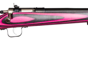 Crickett KSA2225 Youth  22 LR 1rd 16.12" Blued Barrel & Receiver, Fixed Front/Adjustable Rear Peep Sights, Pink/Black Laminate Stock w/11.5" LOP, Rebounding Firing Pin Safety