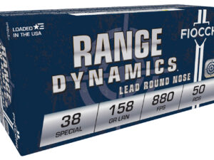 Fiocchi 38C Range Dynamics  38Special 158gr Lead Round Nose 50 Per Box/20 Case