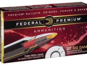 Federal PR7TT1 Premium  7mmRemMag 160gr Trophy Bonded Tip 20 Per Box/10 Case
