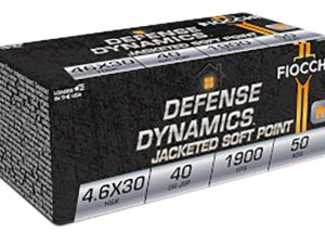 Fiocchi 46EXB Defense Dynamics  4.6x30mmH&K 40gr Jacketed Soft Point 50 Per Box/20 Case