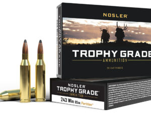 Nosler 60002 Trophy Grade  243Win 85gr Nosler Spitzer Partition 20 Per Box/10 Case
