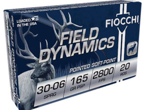 Fiocchi 3006C Field Dynamics  30-06Springfield 165gr Pointed Soft Point 20 Per Box/10 Case