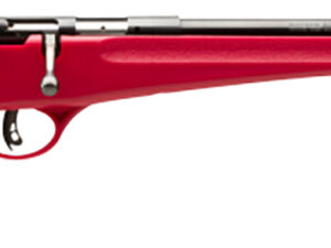 Savage Arms 13795 Rascal  Youth 22 LR 1rd 16.13" Matte Black Sporter Barrel, Matte Black Carbon Steel Receiver, Red Fixed Synthetic Stock, Right Hand