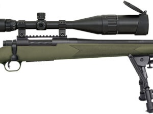 Mossberg 27924 Patriot Night Train 308 Win Caliber with 5+1 Capacity, 22" Threaded/Fluted Barrel, Matte Blued Metal Finish & OD Green Synthetic Stock Right Hand (Full Size) Includes 6-24x50mm Scope