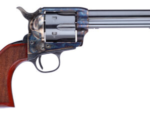 Taylors & Company 556209DE Short Stroke Gunfighter  357 Mag 6rd 5.50" Blued Cylinder & Barrel Color Case Hardened Steel Frame Checkered Walnut Army Size Grip (Taylor Tuned)