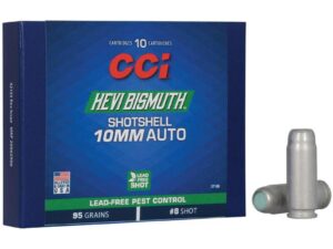 CCI Pest Control Bismuth Shotshell Ammunition 10mm Auto 8 shot 1300 fps 10/ct