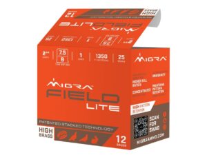 Migra Field Lite Stacked Shotshells 12ga 2-3/4" 1oz 1300 fps #7.5 & #9 25/ct