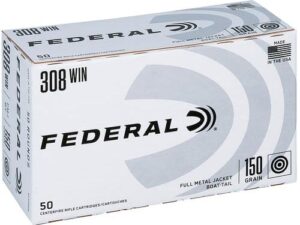 Federal American Eagle Rifle Ammunition .308 Win 150gr FMJ 2820 fps 50/ct