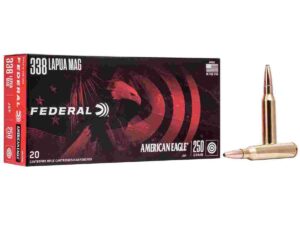 Federal American Eagle Rifle Ammunition .338 Lapua Mag 250 gr SP  20/box