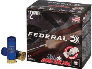Federal All American Shotshells 12ga 2-3/4" 1-1/8oz 1145 fps #7.5 25/ct