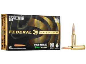 Federal Gold Medal Rifle Ammunition 6.5 Creedmoor 140 gr SMK 2675 fps 20/ct