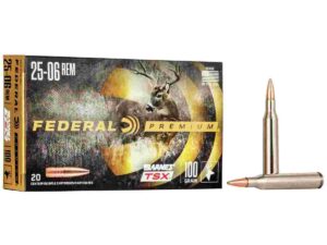 Federal Barnes TSX Rifle Ammunition 25-06 Rem 100gr HP 3210 fps 20/ct