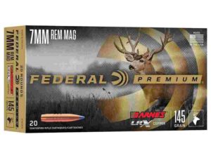 Federal Barnes LRX Rifle Ammunition 7mm Rem Mag 145gr PT 20/ct