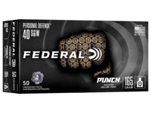 Federal Personal Defense Punch Handgun Ammunition .40 S&W 164gr JHP 1130 fps 50/ct