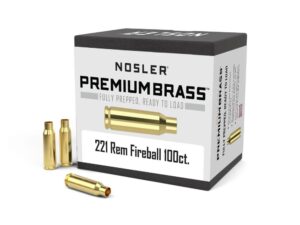 Nosler Unprimed Brass Rifle Cartridge Cases .221 Fireball 100/ct