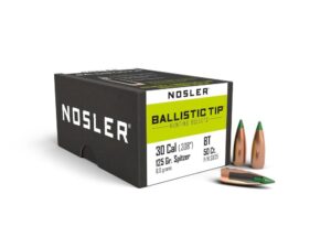 Nosler Ballistic Tip Hunting Rifle Bullets .30 cal .308" 125 gr SBT-BTIP 50/ct