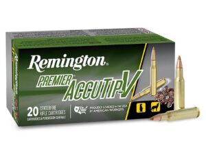 Remington Premier AccuTip Varmint Rifle Ammunition .222 Rem 50 gr ATV 3140 fps 20/ct