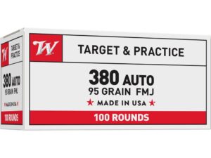 Winchester USA Handgun Ammunition .380 ACP 95 gr. FMJ 945 fps 100/ct