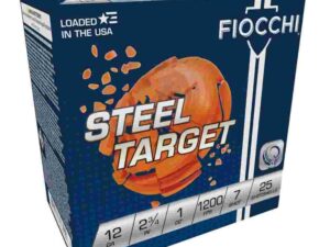 Fiocchi Target Steel Low Recoil Shotshells 12ga 2-3/4" 1oz 1200 fps #7 25/ct