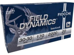 Fiocchi Field Dynamics FSP Rifle Ammunition 30-30 Win 170gr 2200 PSP 20/ct