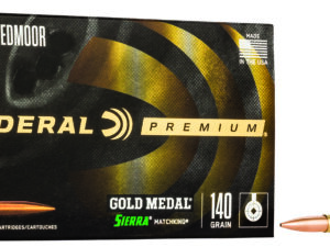 Federal GM65CRD1 Premium Gold Medal 6.5Creedmoor 140gr Sierra MatchKing BTHP 20 Per Box/10 Case