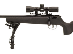 Savage Arms 13836 Rascal Target XP Youth 22 LR 1rd 16.12" Barrel, Matte Blued Metal Finish, Matte Black Synthetic Stock, Includes 4x32mm Scope & Bipod, Left Hand